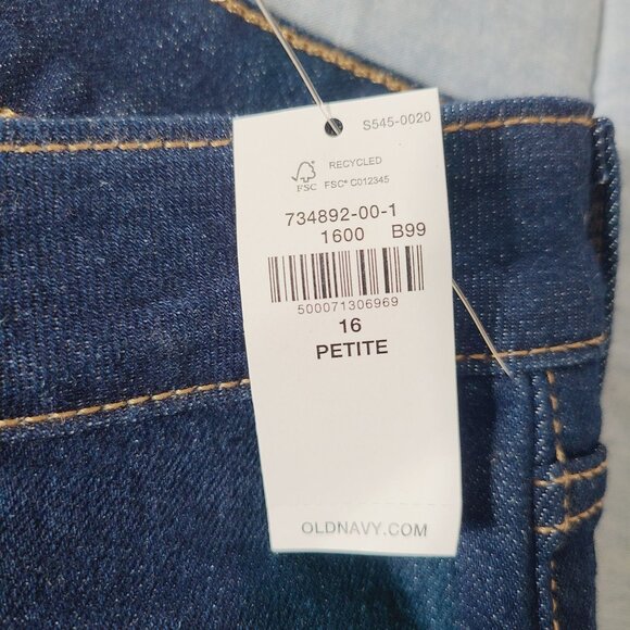 Old Navy Women's Petite Mid-Rise Dark Wash Wow Boot-Cut Jeans Size 16P NWT - Picture 4 of 9